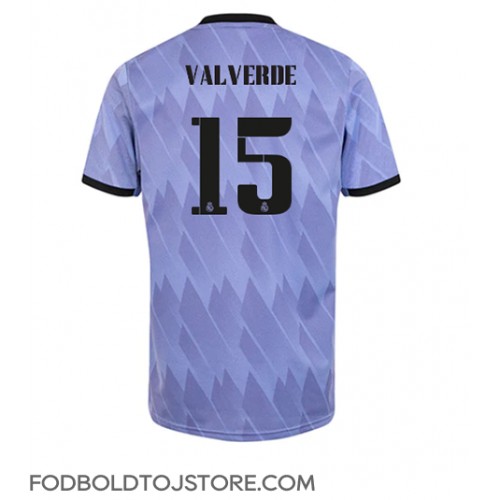 Real Madrid Federico Valverde #15 Udebanetrøje 2022-23 Kortærmet